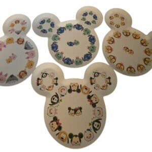 DIsney Tsum Tsum Mickey Mouse Shaped Plates (set 4)